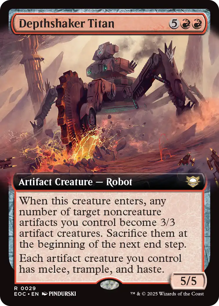 depthshaker titan mtg card [Edge of Eternities Commander] Sacrifice them at the beginning of the next end step Depthshaker Titan X4 M/NM Magic:
