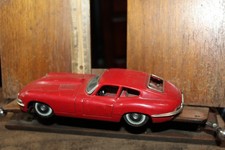 Vintage Japan BANDAI Tin Jaguar 8" Friction Drive X-K-E Car