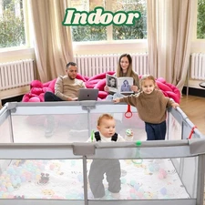 Baby Playpen 71x47 inch, Large Playpen for Babies & Toddlers – Indoor Outdoor Ba
