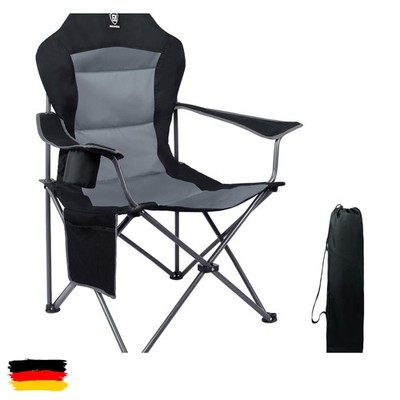 EVER ADVANCED Luxus Campingstuhl Faltbar 160 KG Belastbar Ultragroß Mit Hochlehn