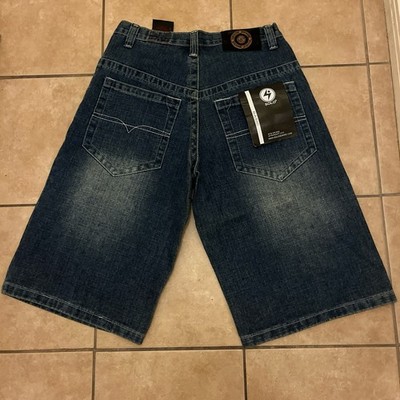 vintage y2k blue faded solo semore baggy wide leg shorts size 30/16