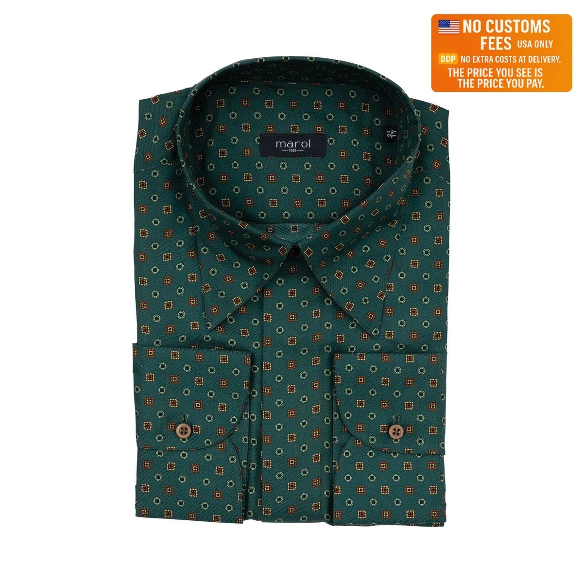 Chemise Homme MGB Taille 44/XL Vert Coton - Manches Longues - Professionnelle - Neuf