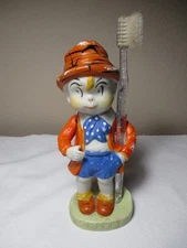 VINTAGE 1930's BISQUE SKIPPY TOOTHBRUSH HOLDER JAPAN PERCY CROSBY
