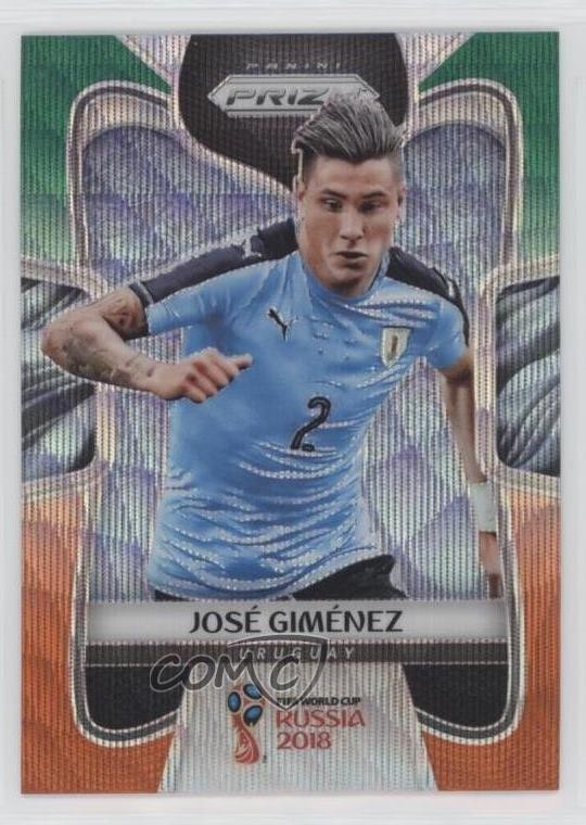 2018 Panini Prizm World Cup Green & Orange Wave Jose Maria Gimenez #213 7m3
