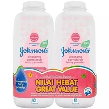 500g x 2 - Johnson's Baby Powder Classic Blossom Scent Natural Silky Soft Skin