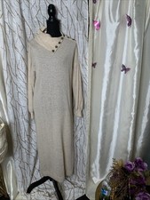 ByTiMo Cream Women s Long Sleeve Maxi Wool Dr...
