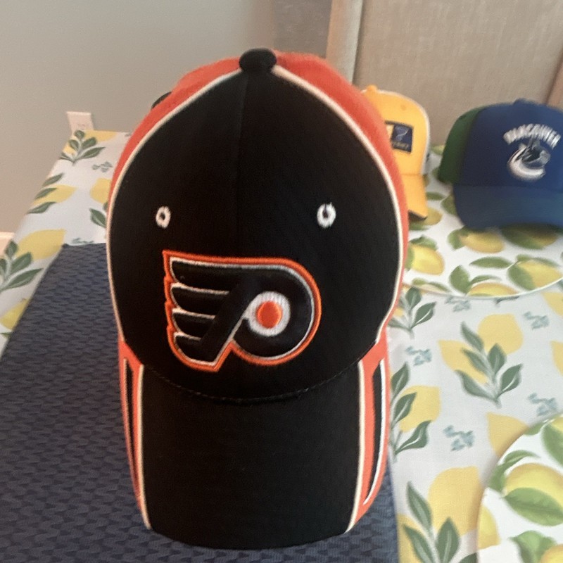Philadelphia Flyers NHL National Hockey League Hockey Cap Hat Black Orange