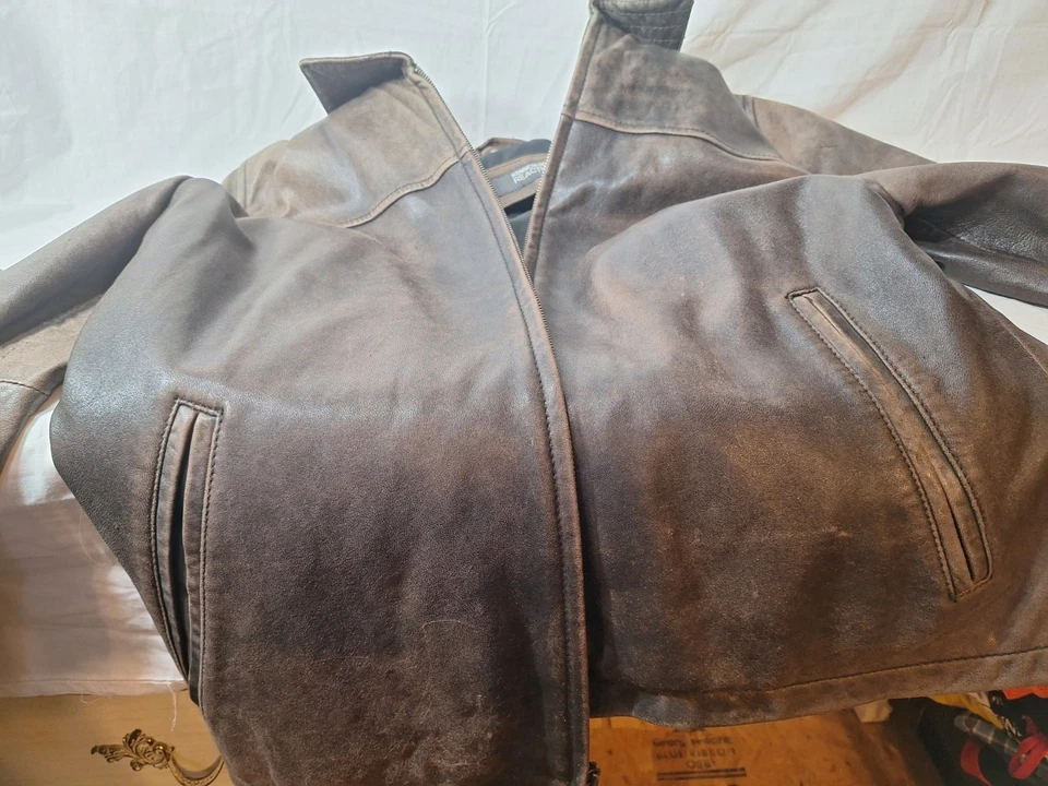 Kenneth Cole Men's Vintage Leather Jacket - Image 3 of 4