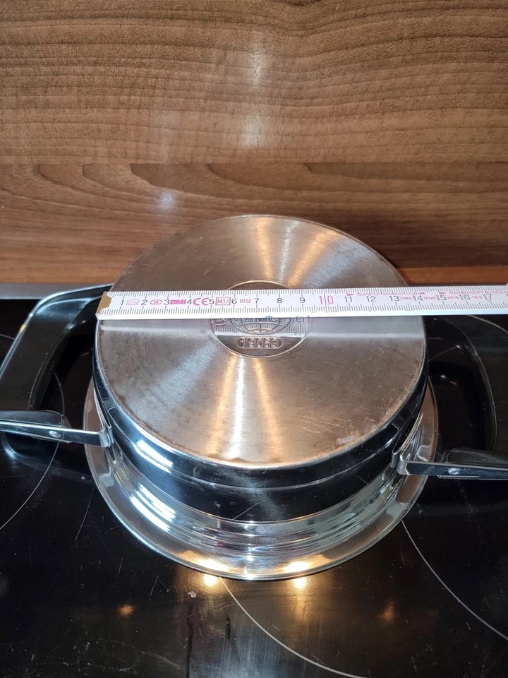 AMC Topf und Schüsselset Deckel mit Visiotherm u. Audiotherm 19 teilig Kochbuch - Bild 3 von 4