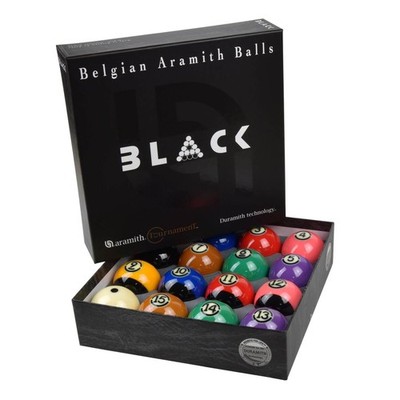 Aramith Pool Billard Kugeln Duramith Tournament Black TV 57 mm