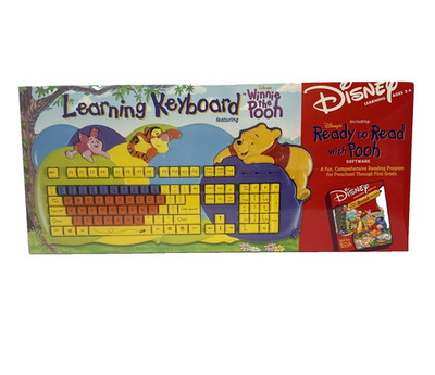 Disney ''Winnie the Pooh'' Keyboard with Software ''Learning Keyboard'' New