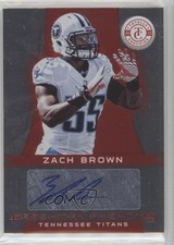 2012 Totally Certified Platinum Red 2/290 Zach Brown #178 Auto 0af