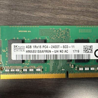 SK hynix 4GB DDR4 SO-DIMM PC4-2400T 260-Pin 1Rx16 RAM HMA851S6AFR6N-UH