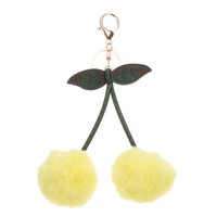 1Pcs Pom SchlüSselanhäNger Flauschiger SchlüSselanhäNger FüR GeldböRse Gelb