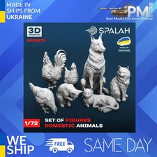SPALAH 20272 1/72 Set of figures "Domestic animals" Resin model kit