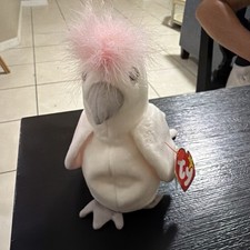 TY Beanie Baby Kuku the Cockatoo with ERRORS RARE RETIRED Bird 1997 1998