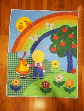Sunbonnet Sue Overall Sam Quilt Throw Baby Blanket Vintage