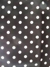 PINK, SILVER DOTS ON BLACK FABRIC 4 YDS 146" x 43" 100 Cotton FREE SHIPPING