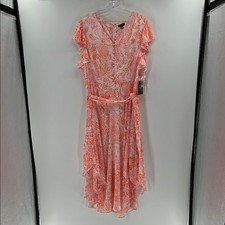 Vince Camuto Women's Asymmetric Hem Midi Dress - Orange Fizz Afterglow - XXL NWT