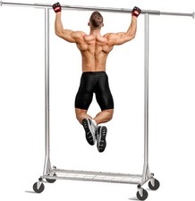 Clothing Garment Rack Capacity 550LBS Rolling Clothes Rack on Wheels Heavy Duty