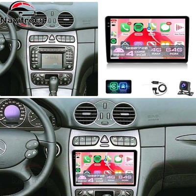 DAB+ Android 15 Für Mercedes Benz CLK C209 2002-2004 Autoradio Carplay DSP 4+64G