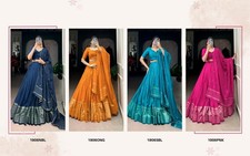 New Launching Pure Chanderi Beautiful Lehenga Choli With Dupatta For Function