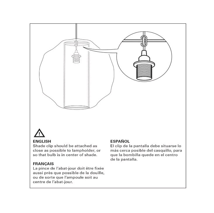 Ikea HEMMA Hanging Lamp Ceiling Pendant Light Cord Socket White