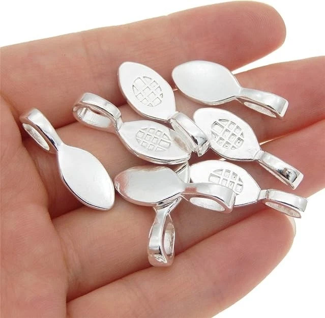 100 шт. серебряный клей на поручень подвеска серьги поручни для стеклянной плитки сделай сам... - Изображение 3 из 3