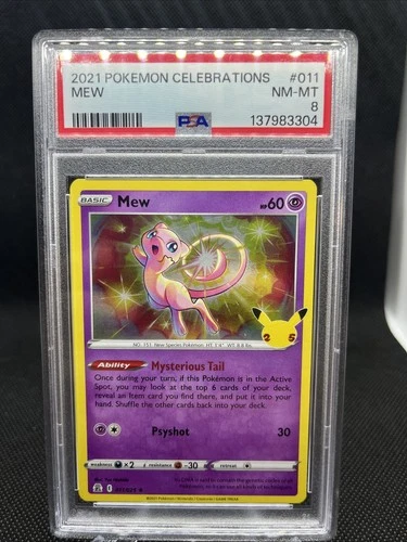 2021 Pokemon Celebrations MEW Holo #011/025 (PSA 8)