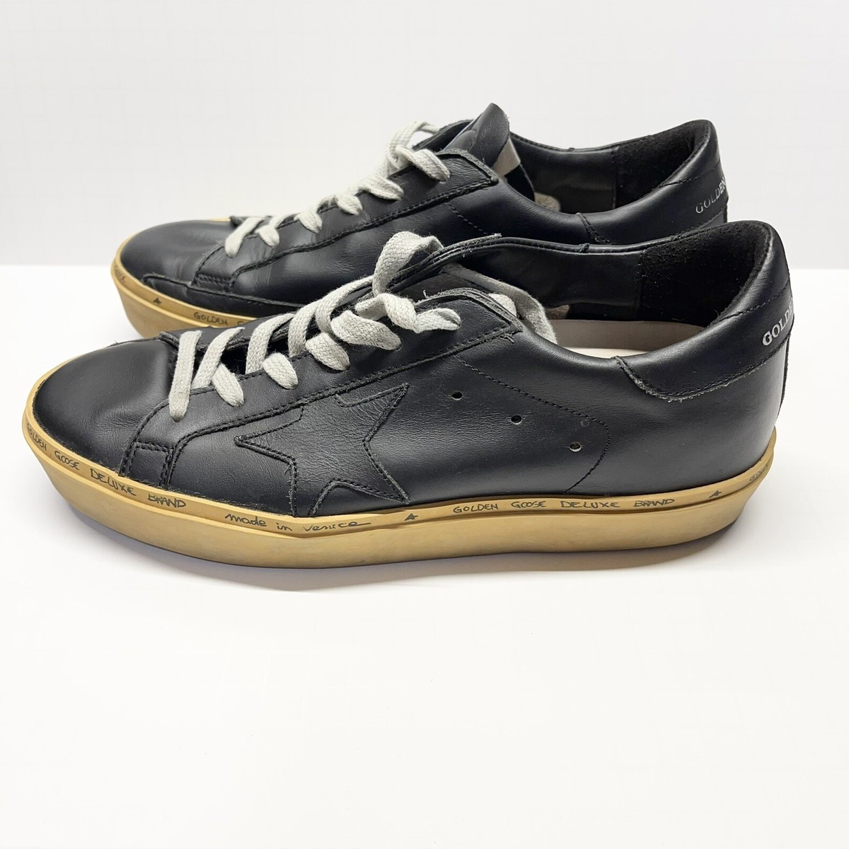 Golden Goose Black/Gold Leather Hi Star Sneakers Size 38 | eBay Golden Goose Black/Gold Leather Hi Star Sneakers Size 38 | eBay