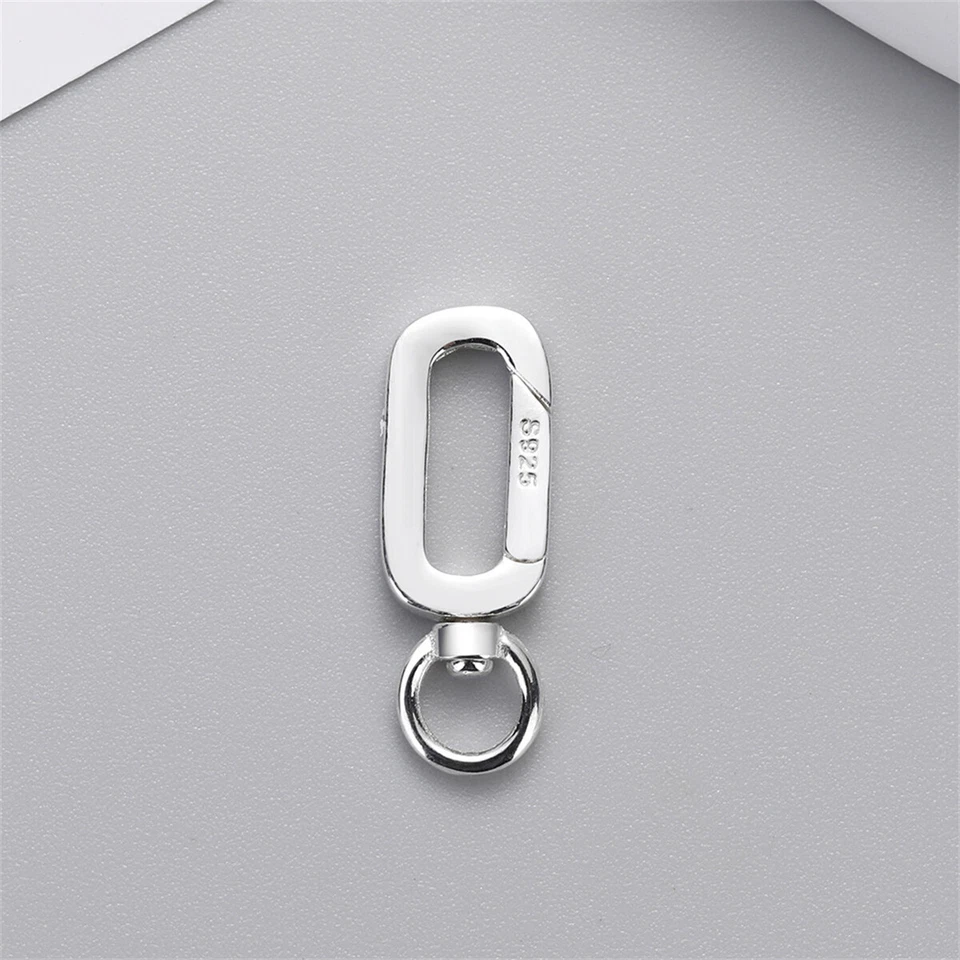 1pc 925 Sterling Silver Rotating Buckle Clasp Connectors DIY Jewelry Making - Image 4 of 4