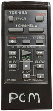 Toshiba VC-038 OEM Remote Control Replacement TV VCR Wireless Black Tested 