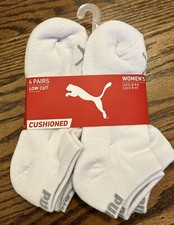New Puma Women  s White Low Cut Socks 6 pack NWT
