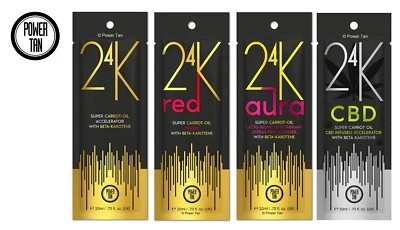 Power Tan 24K Super Carrot Oil Range Tanning Sunbed Accelerator Lotion 20ml