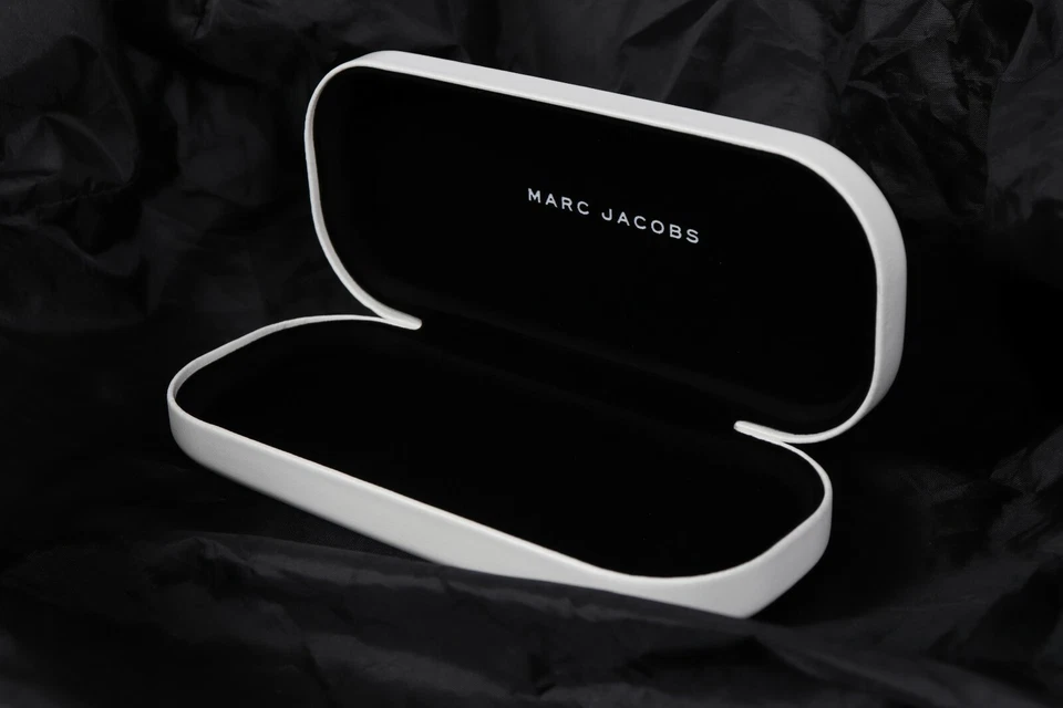 Nuevo MARC JACOBS Gafas de sol blancas Estuche rígido medio paño de limpieza 800958 Foto 4 de 4