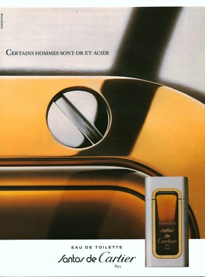 Alte Reklame Parfum Eau de Toilette Santos de Cartier 1989 Ausgabe Magazin