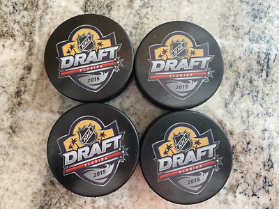 2015 NHL Draft Florida Lot of 4 Unsigned Pucks -  Great for Autographs