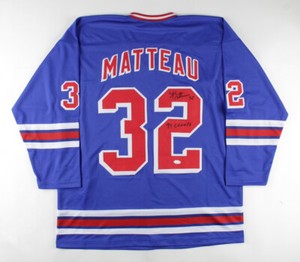 Stephane Matteau Signed New York Rangers Jersey Inscribed "94 Champs" (JSA COA) 