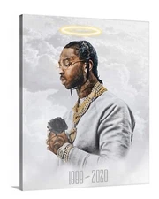 Pop Smoke Canvas Wall Art 16X20 Rap Hip hop Influential Popsmoke Woo 50Cent