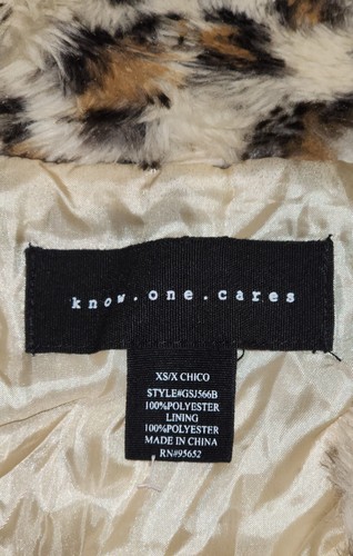 Victoria Secret Know One Cares Faux Fur Cheeta Sherpa Hoodie Jacket Leopard XS - Picture 4 of 8