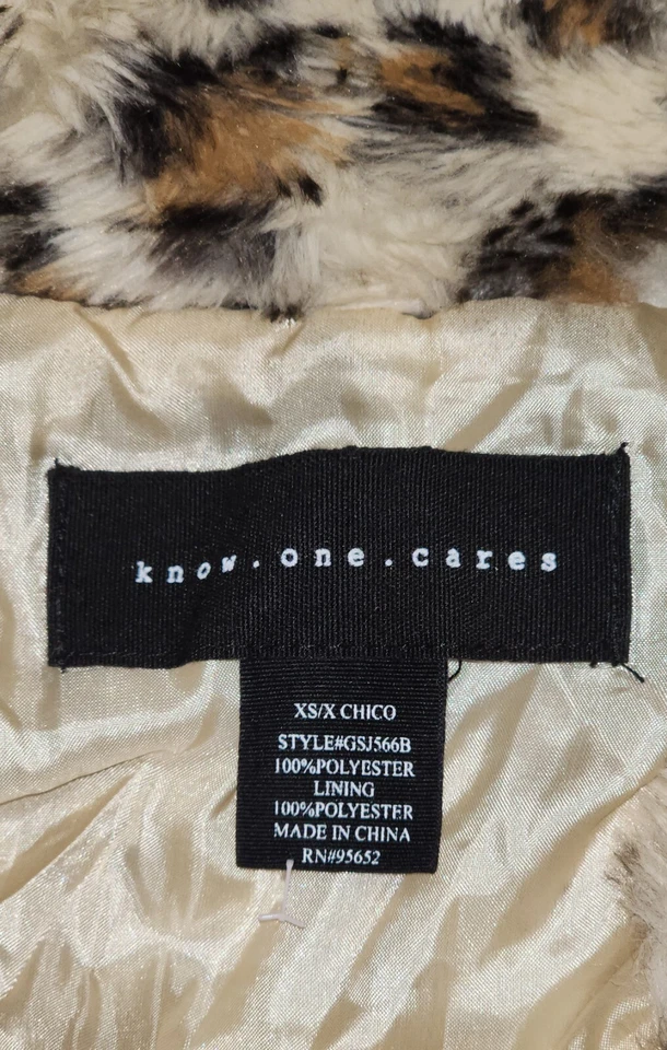 Victoria Secret знать один заботы искусственного меха Cheeta шерпа куртка с капюшоном леопард XS - Изображение 4 из 4