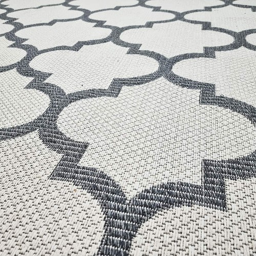 Cotton Rug Cream Grey Flat Weave Washable Moroccan Trellis Carpet Large Small - Picture 13 of 44