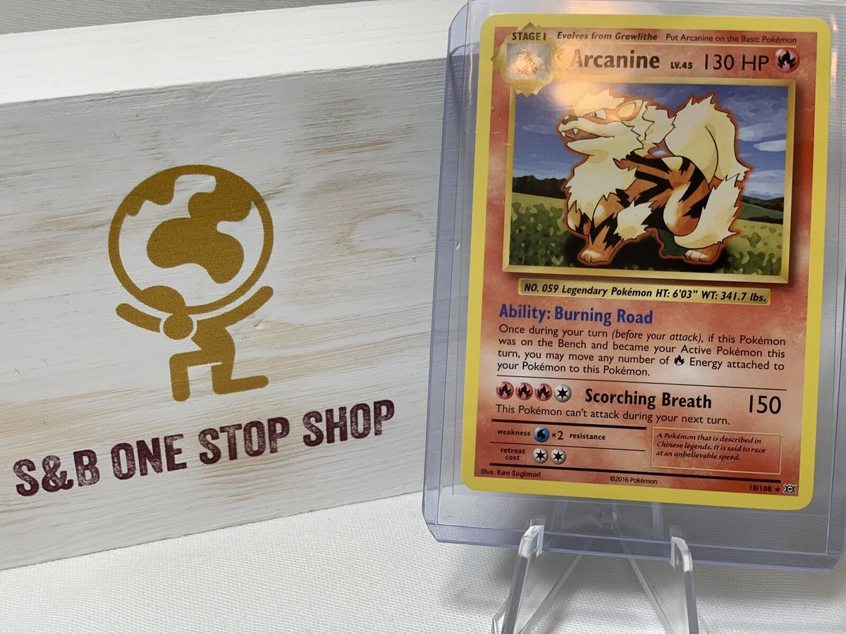 Arcanine 18/108 Rare (Non-Holo) - XY Evolutions - Pokemon TCG 2016