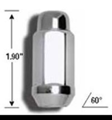 4x Gorilla 91187XLB Lug Nut Bag Bulge Acorn 1/2'' 13/16'' XL (Extra Long) Chrome
