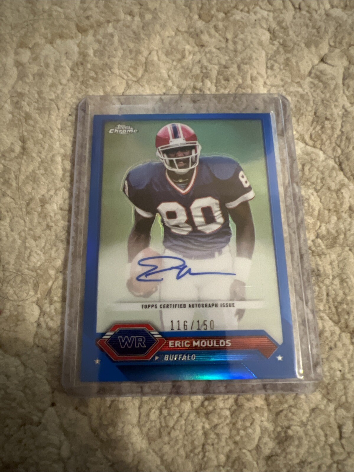 2023 Eric Moulds Topps Composite Topps Chrome Blue Refractor Auto /150