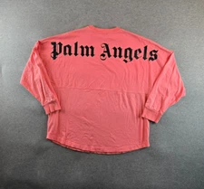 Palm Angels Shirt Mens Large Pink Long Sleeve Tee Oversized Classic Logo Jersey