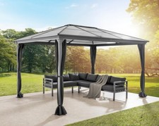 Gartenpavillon,Gartenzelt,Pavillon, mit lichtdurchlässigem Dach, 9㎡