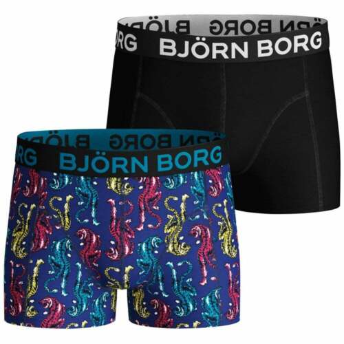 Onvergetelijk kandidaat Susteen Bjorn Borg 2-Pack Tigers Print Boys Boxer Trunks, Blue/Black | eBay