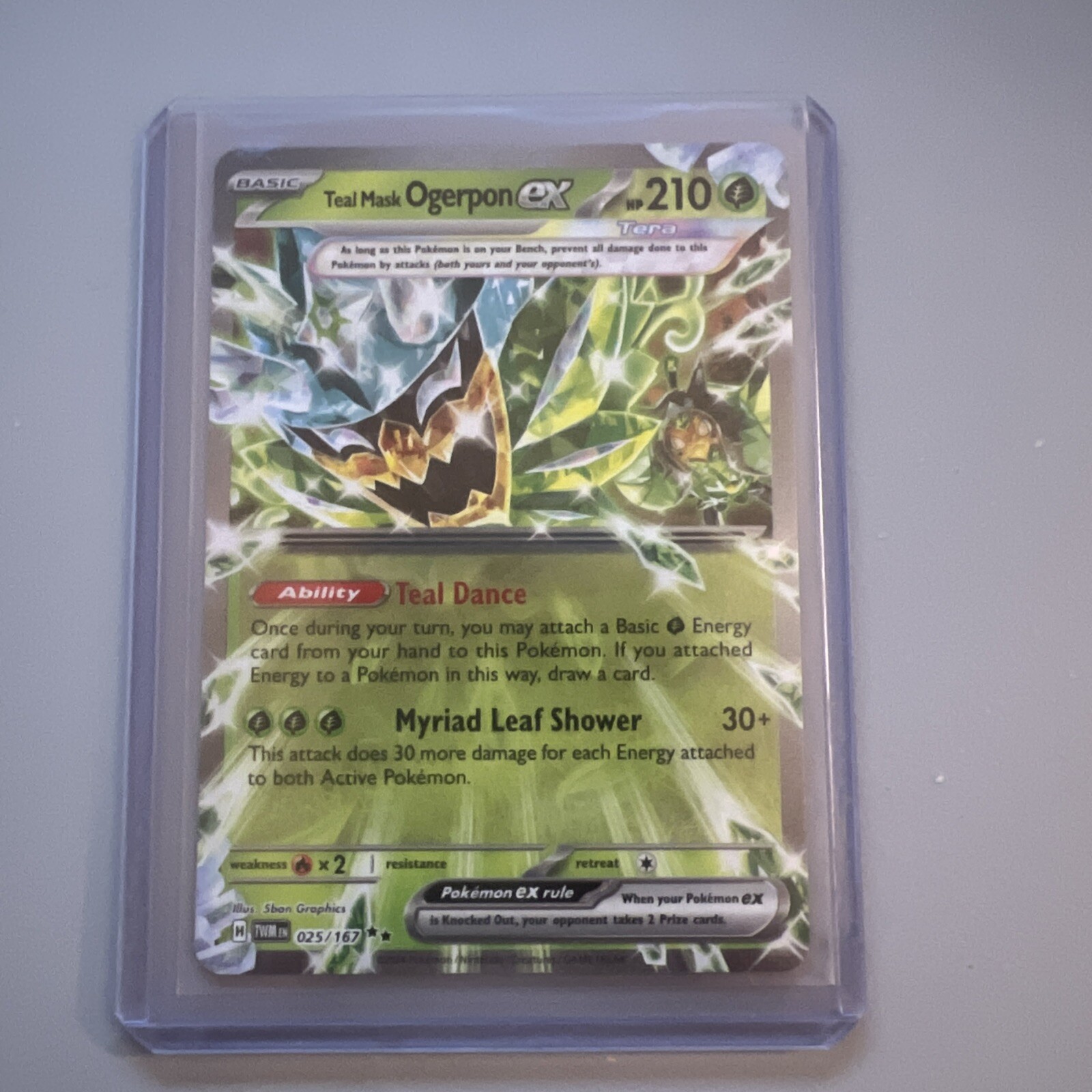 Pokemon Teal Mask Ogerpon EX #25 Twilight Masquerade NM+