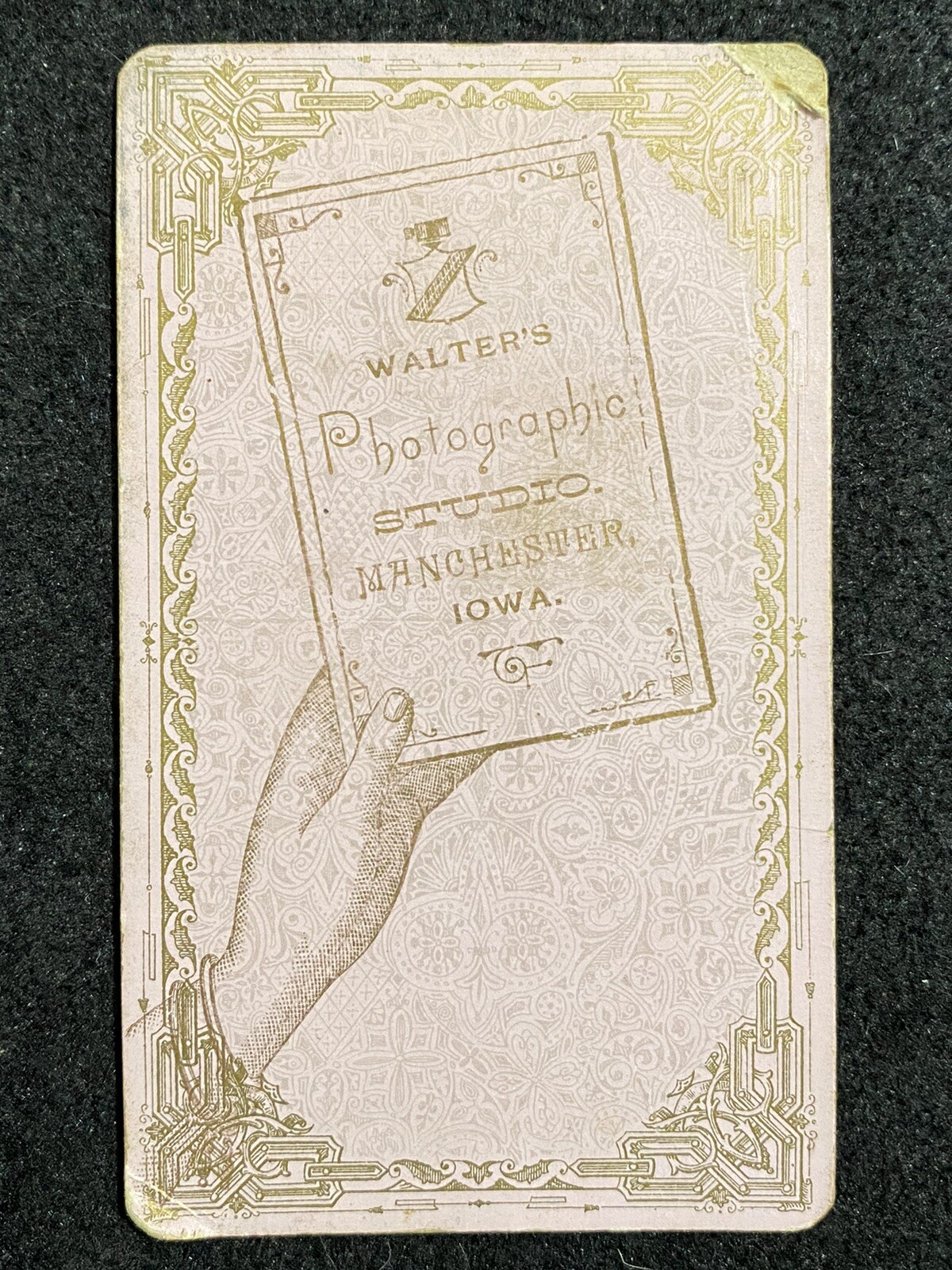 Manchester Iowa IA Pretty Woman Fancy Back Stamp Antique CDV Photo eBay